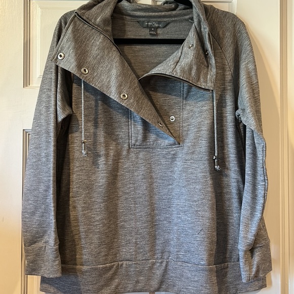 Market & Spruce | Stitch Fix - Ocuma button front quarter zip knit top - Picture 5 of 7